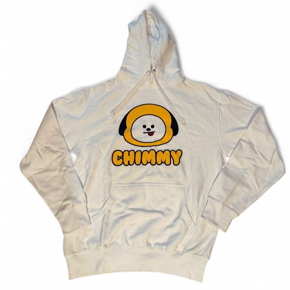 Bt21 Women's White and Cream Hoodie